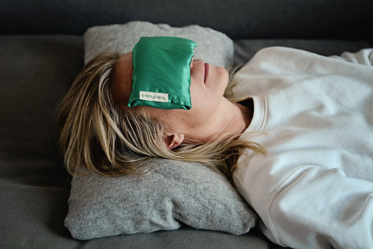 EYEPILLOW - GREEN SATIN